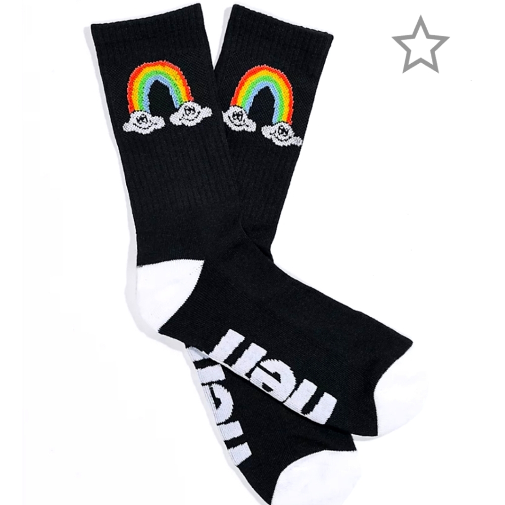 NWT Men's Neff Promo Siamese Clouds Crew Socks